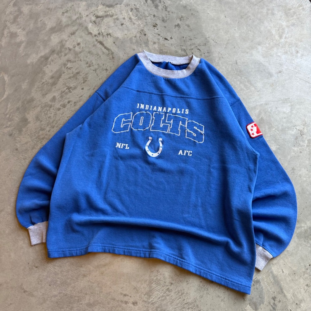Vintage 90s Indianapolis Colts NFL Sweatshirt Blue Crewneck XL Mens